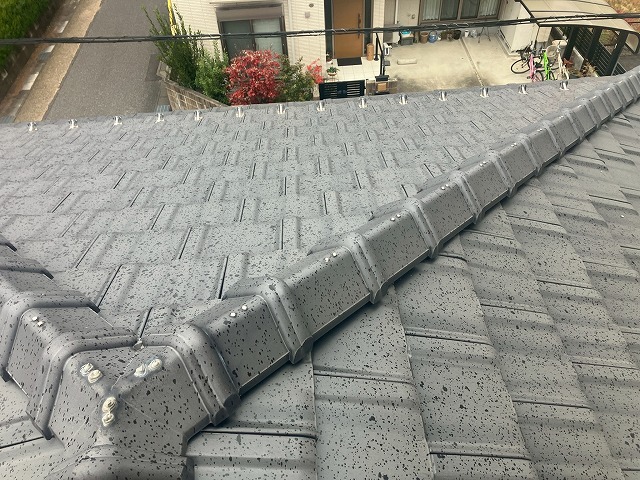 隅棟のゆがみの確認